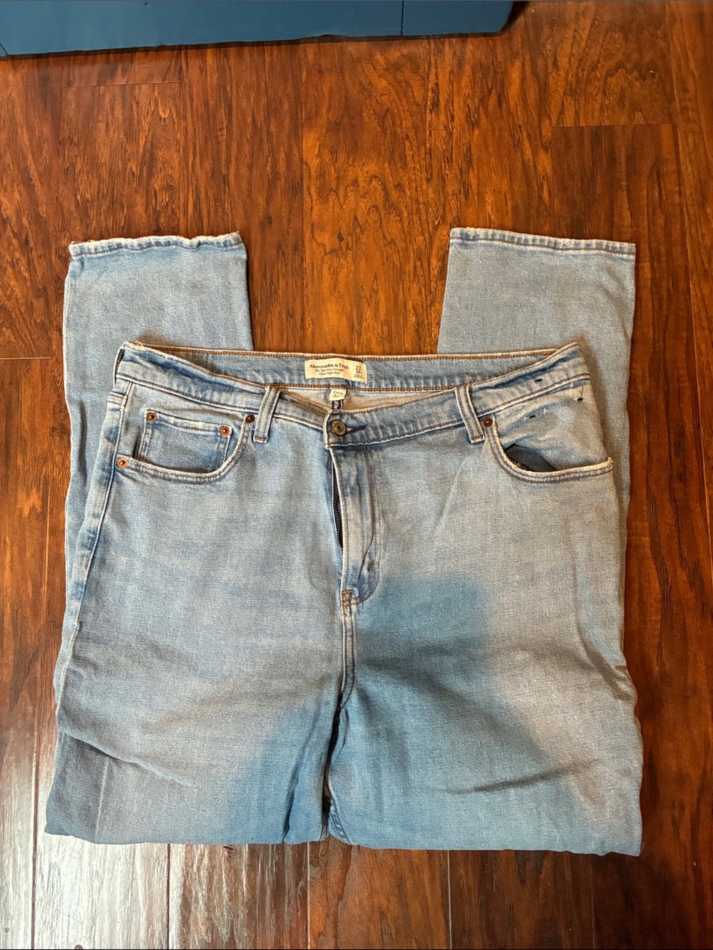 Abercrombie & Fitch Light Wash Straight-Leg Jeans